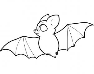 302x238 How To Draw How To Draw A Bat For Kids
