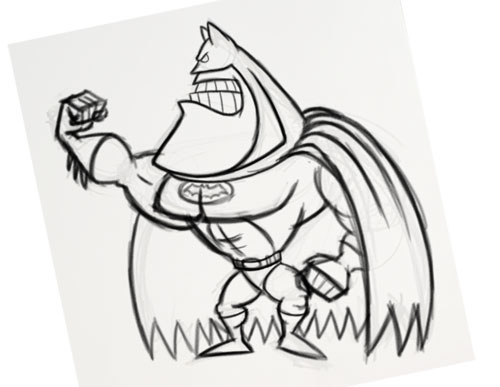 500x387 Batman Cartoon Character Drawing