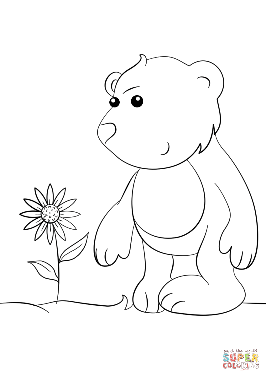 849x1200 Cute Cartoon Bear Coloring Page Free Printable Coloring Pages