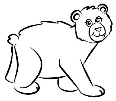 400x349 Bear Cartoon Drawing