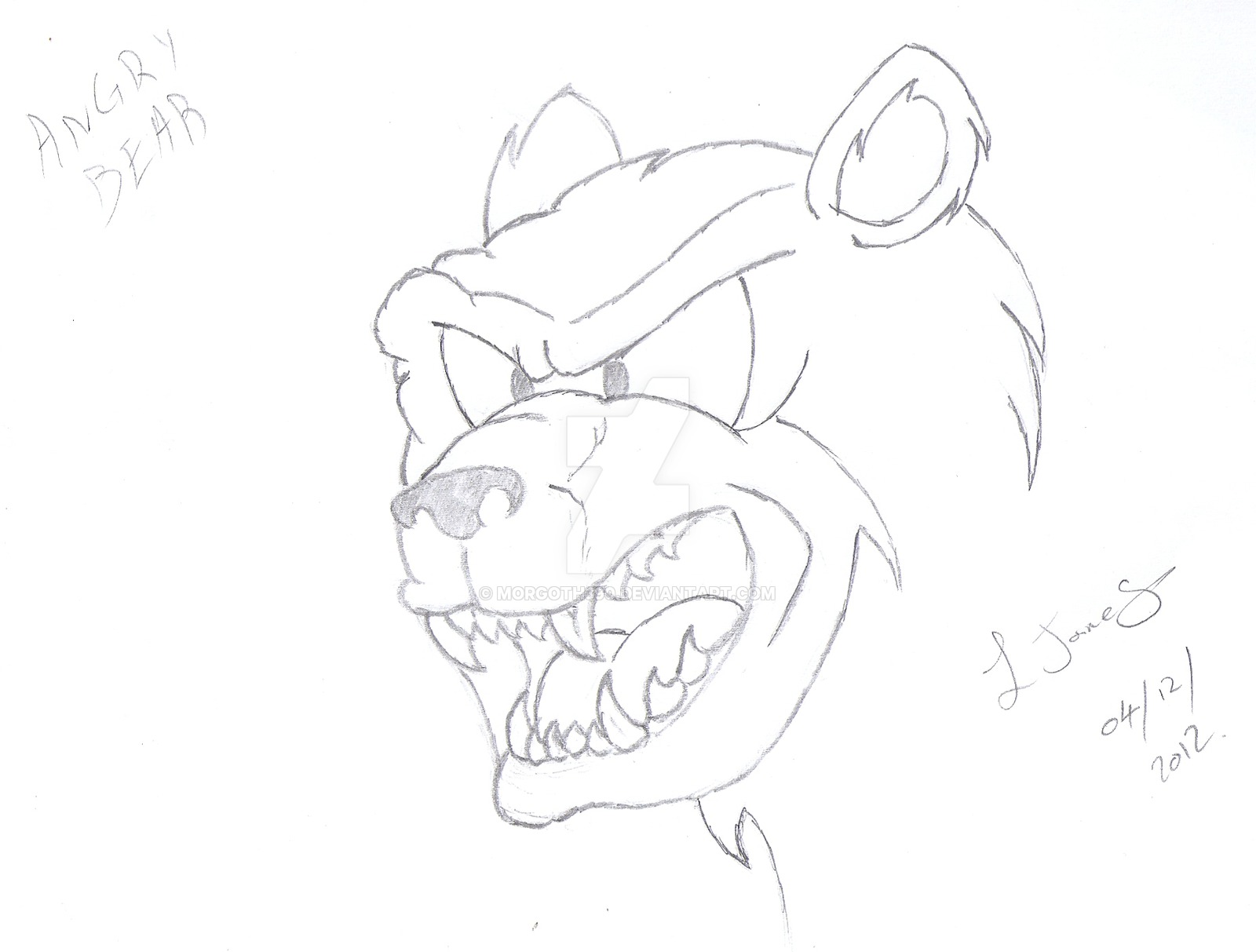 1600x1213 Cartoon Angry Bear By Morgoth390