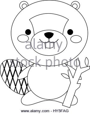 300x379 Cute Cartoon Beaver Stock Vector Art Amp Illustration, Vector Image