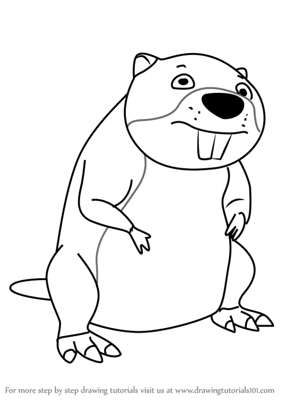 566x800 Learn How To Draw Chompy The Beaver From Paw Patrol (Paw Patrol