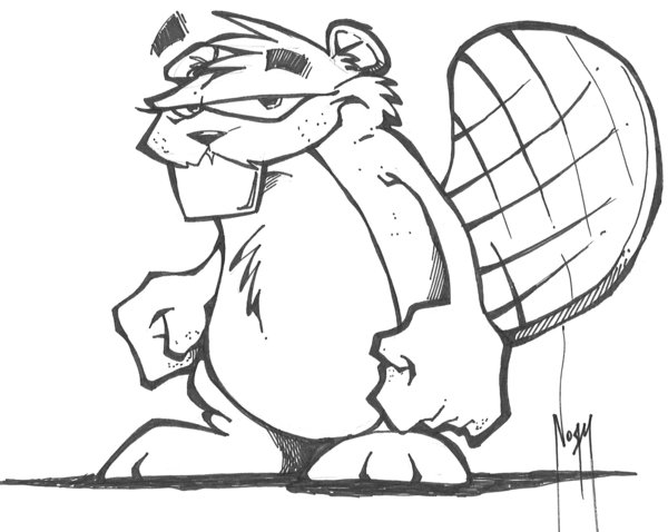 600x478 Sneaky Beaver Sketchy Doodles Simple Drawings