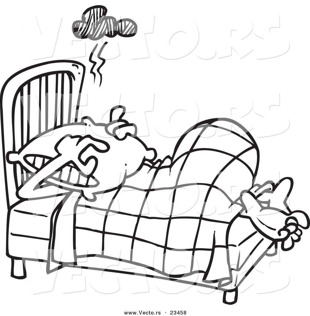 1024x1044 Cartoon Vector Of Cartoon Man Covering His Head With A Pillow