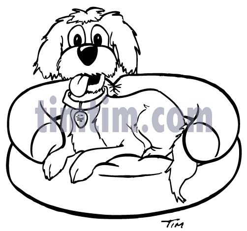 502x470 Free Drawing Of A Dog Bed Bw2 From The Category Pets