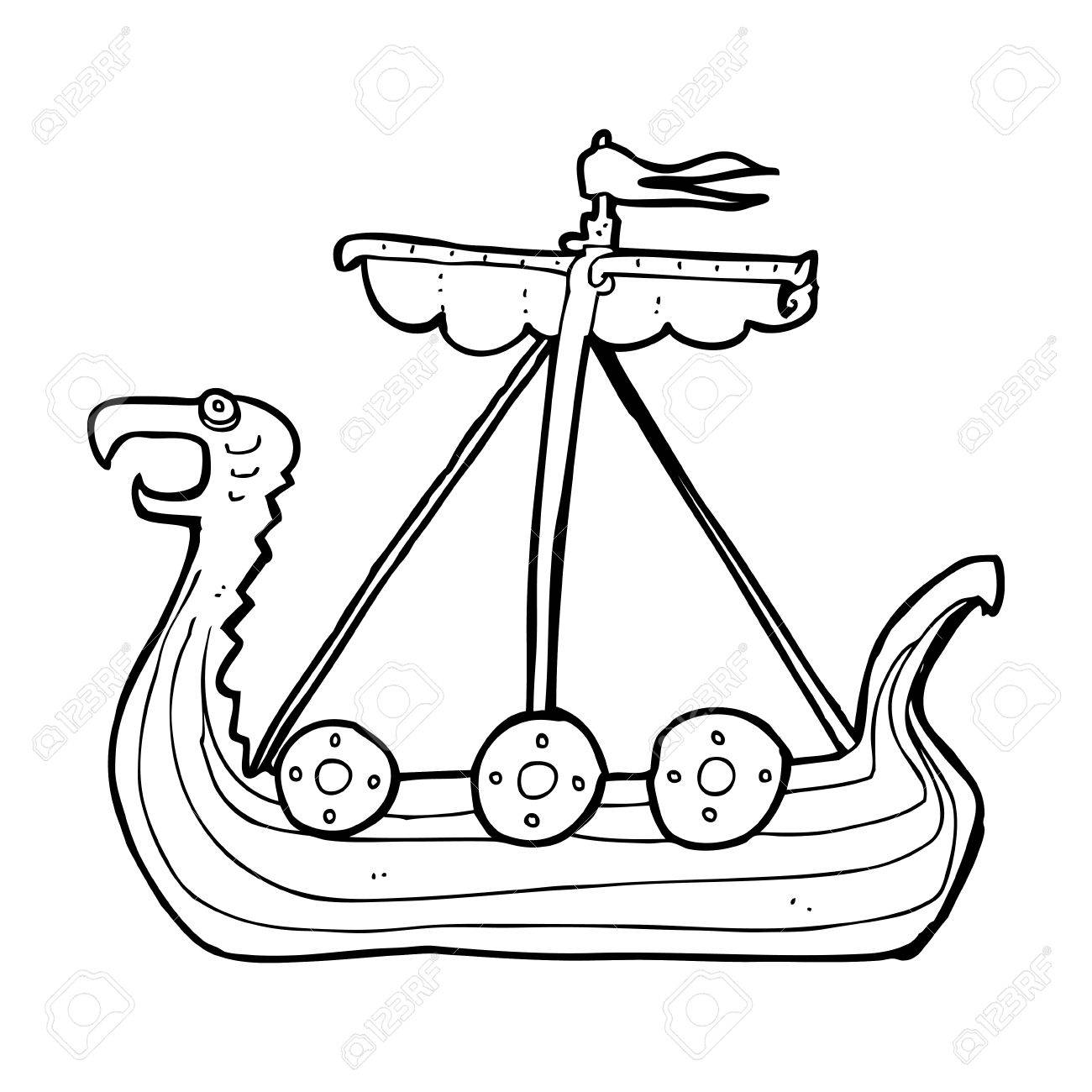 1300x1300 Cartoon Viking Ship Royalty Free Cliparts, Vectors, And Stock