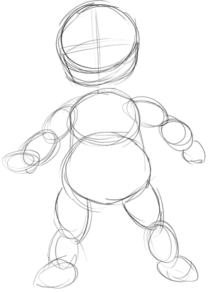 300x413 How To Draw A Baby Drawing Babies Step By Step Lesson