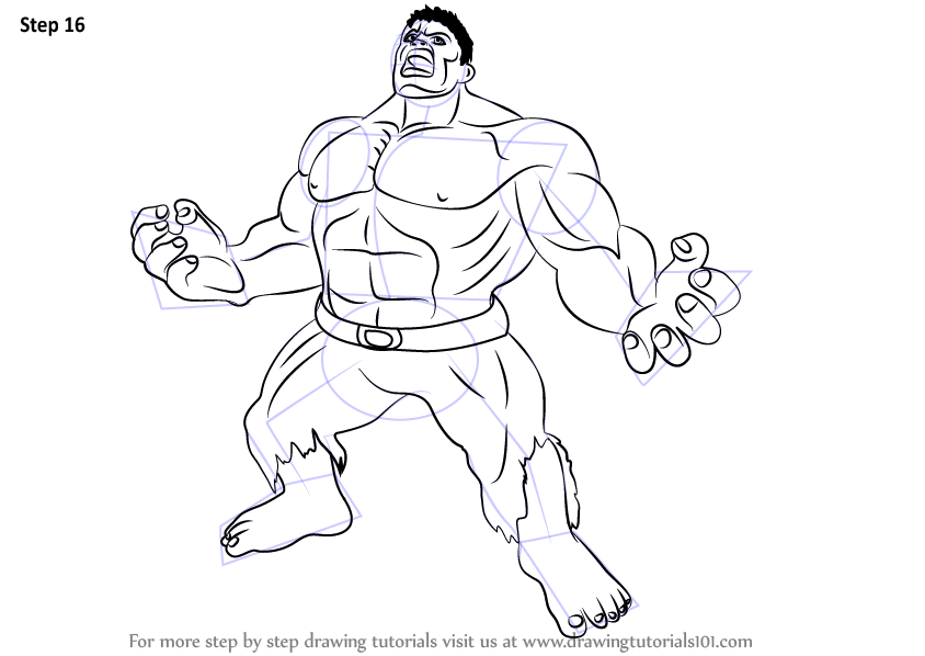 844x598 Learn How To Draw Angry Hulk (The Hulk) Step By Step Drawing