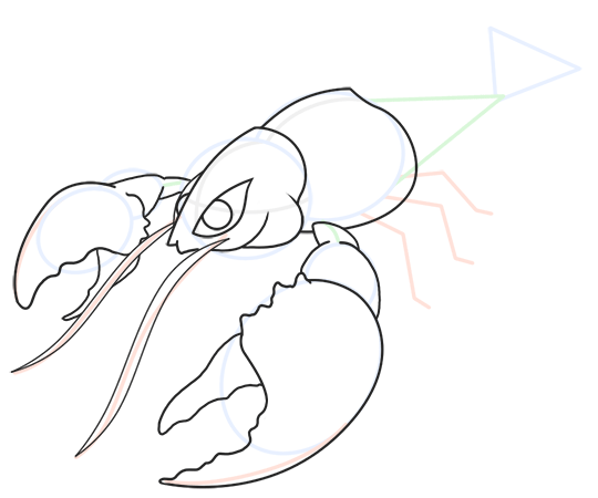 540x450 Cartoon Lobster Step By Step Drawing Lesson