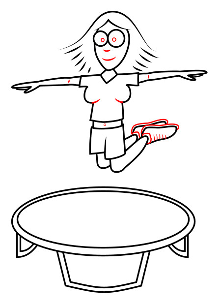 450x624 Drawing A Cartoon Trampoline