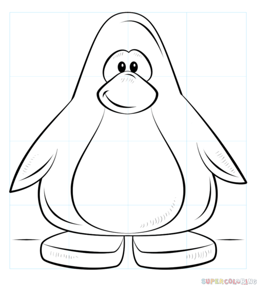 518x575 How To Draw Bambadee From Club Penguin Step By Step Drawing