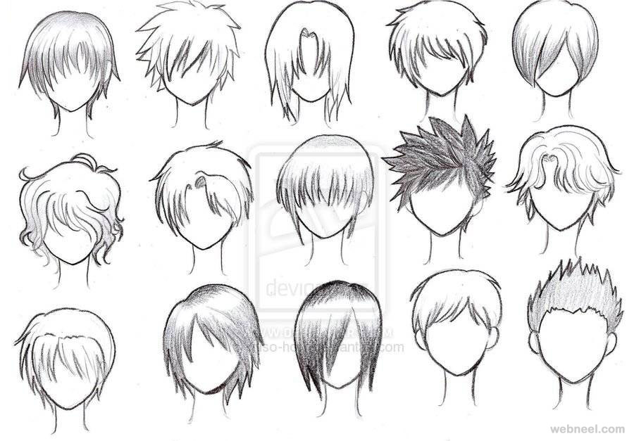 900x627 Draw Anime Male Hair 20