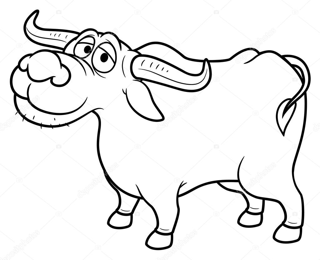 1024x832 Cartoon Buffalo Stock Vector Sararoom