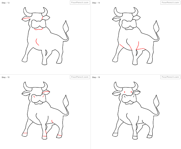 600x495 Fpencil How To Draw Buffalo For Kids Step By Step