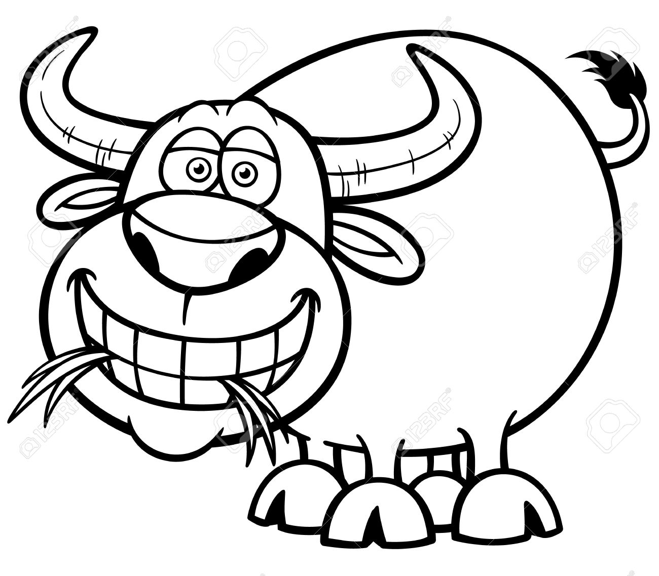 1300x1137 Illustration Of Cartoon Buffalo