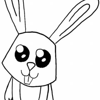 320x320 Simple Bunny Drawing How To Draw A Cartoon Rabbit With Easy Step
