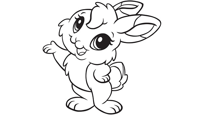 650x366 Cartoon Rabbit Outline