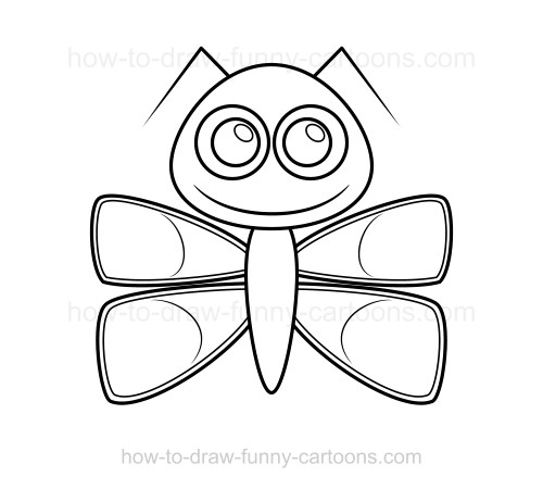 500x450 To Draw A Butterfly