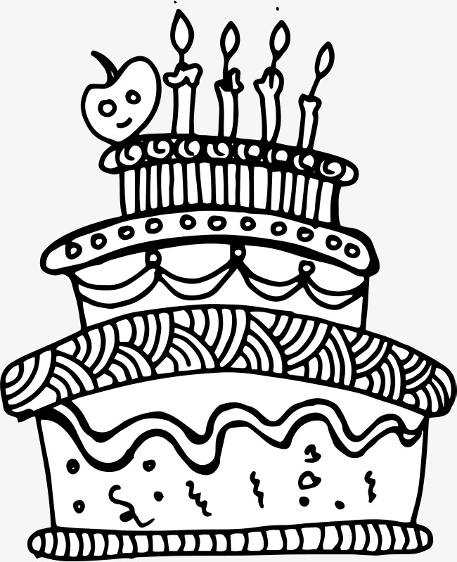 650x799 Cartoon Hand Painted Birthday Cake, Vector Png, Cake, Birthday