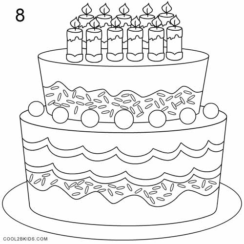 500x500 How To Draw A Birthday Cake Step By Step Drawing Tutorials
