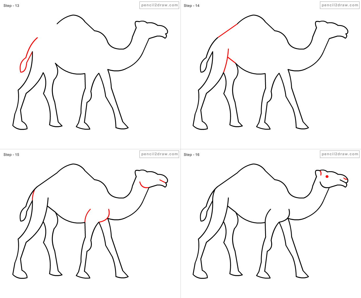 1250x1032 Fpencil How To Draw Cartoon Camel Step By Step