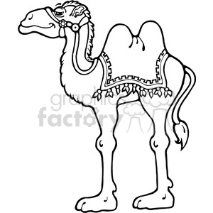 300x300 Royalty Free Camel Standing 391548 Vector Clip Art Image