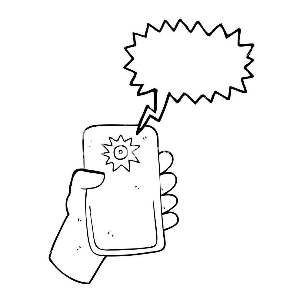 1000x1000 Freehand Drawn Speech Bubble Cartoon Camera Taking Photo Royalty