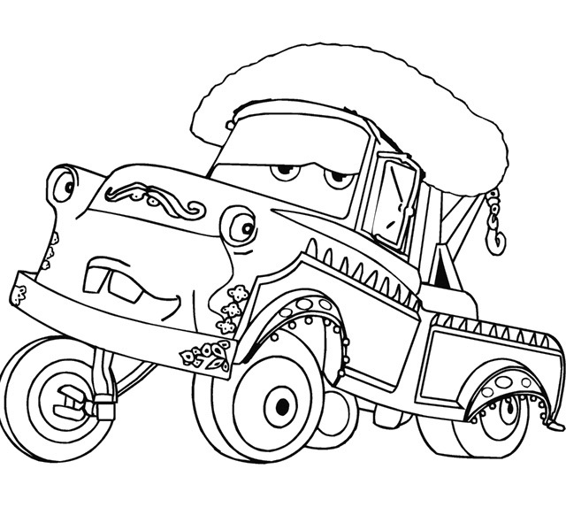 640x582 El Martindor Car Cartoon Coloring Page