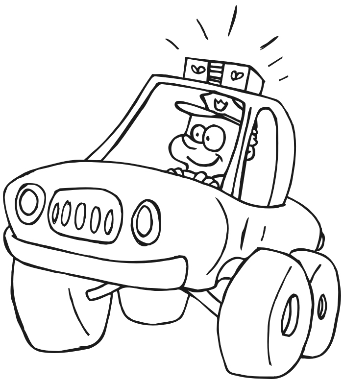 700x780 Police Car Coloring Pages