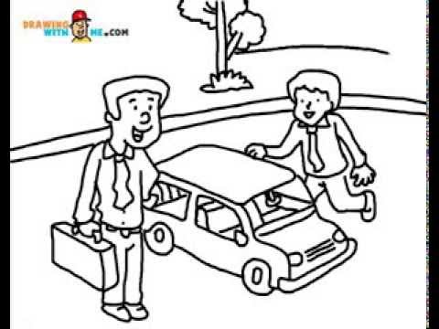 480x360 How To Draw People And Car