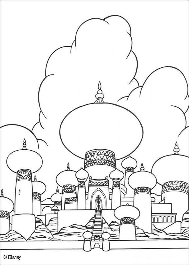 607x850 Coloring Page About Aladdin Disney Movie. Nice Drawing