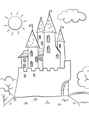 371x480 Cartoon Castle Coloring Page Free Printable Coloring Pages