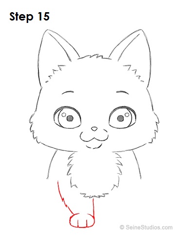 386x500 How To Draw A Cartoon Kitten