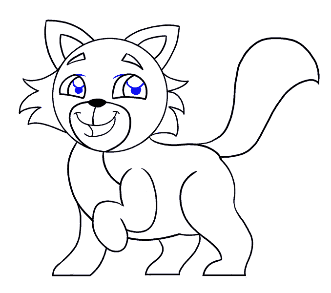 678x600 How To Draw A Cartoon Cat Easy Drawing Guides