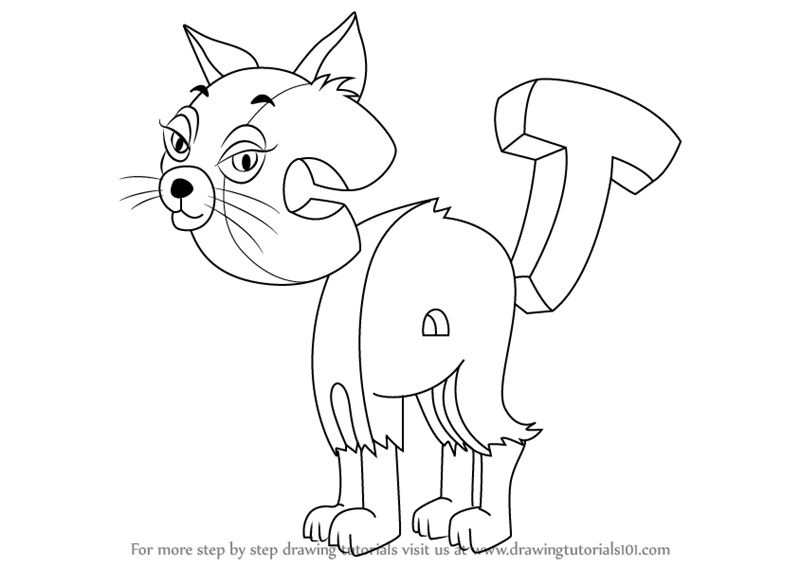 800x566 Learn How To Draw Cat From Wordworld (Wordworld) Step By Step