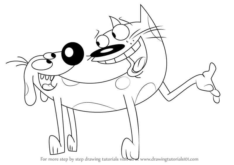 800x566 Learn How To Draw Catdog (Catdog) Step By Step Drawing Tutorials