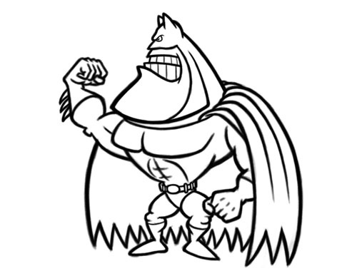 500x387 Batman Cartoon Character Drawing