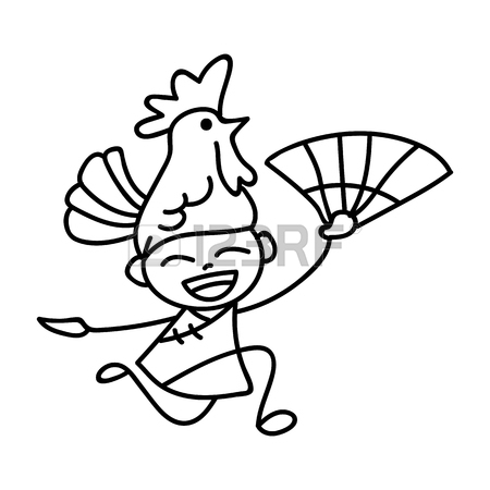 450x450 Set Of Hand Drawing Cartoon Character Chinese People And Kids