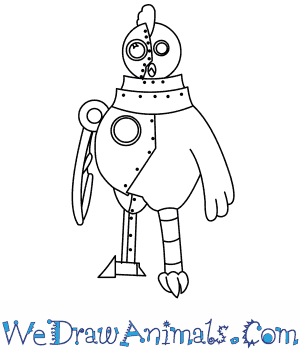 300x350 How To Draw Robot Chicken