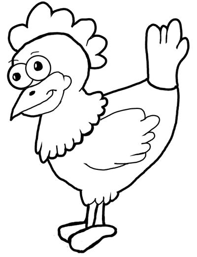 400x522 Step 12 How To Draw Cartoon Chickens Hens Farm Animals Step By