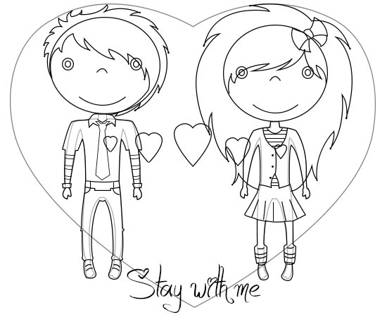 550x450 Follow These Easy Steps To Draw Really Cute Emo Love Cartoons