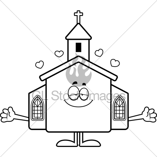 500x500 Cartoon Church Hug Gl Stock Images