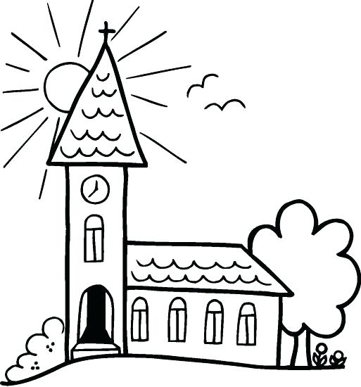 513x550 Top Rated Church Coloring Pages Pictures Drawing Church Coloring