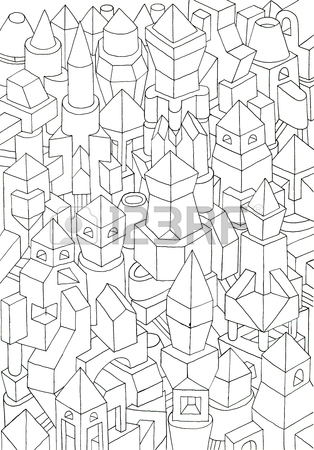 314x450 Geometric Forms Drawn In Pencil, Ink On Cartoon, Jam Of Forms