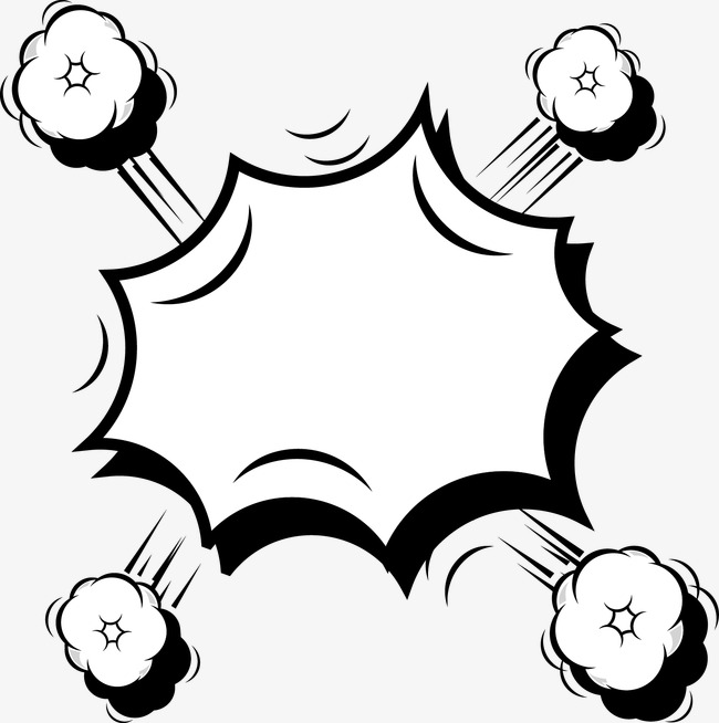 650x654 Vector Cloud Comics Explosion, Vector, Cartoon, Cloud Explosion