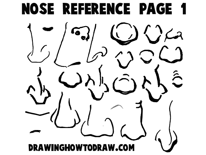 720x540 Cartoon Noses Reference Sheets And Examples For Drawing Practice