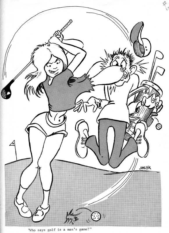 581x800 Jim Lisk Adult Cartoon Golf, In Marshall K's Adult Original Art