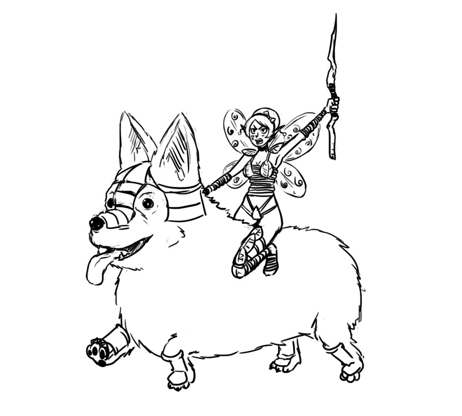941x849 Fairy And Corgi By Xtrapieces