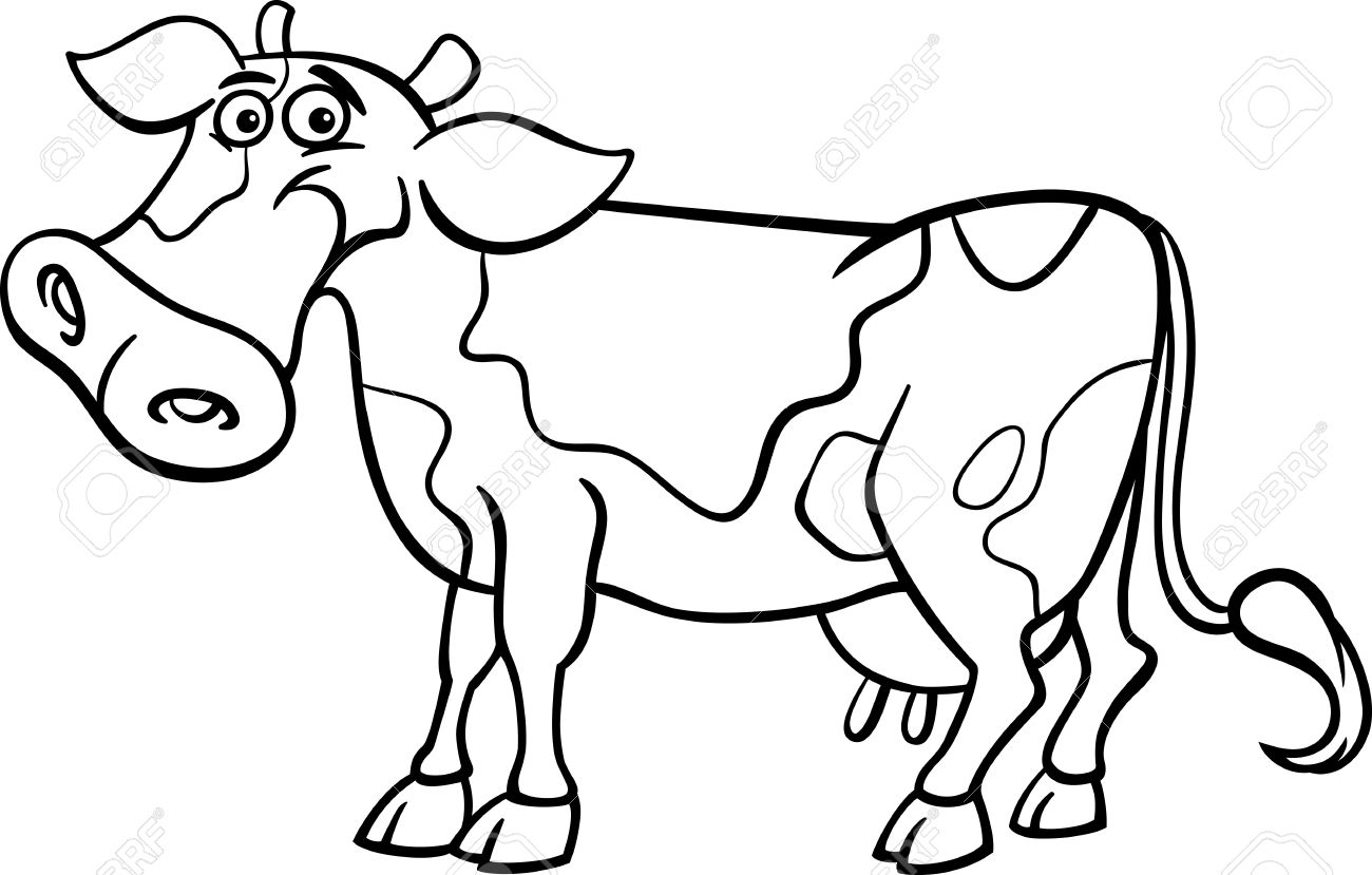 Cartoon Cow Drawing